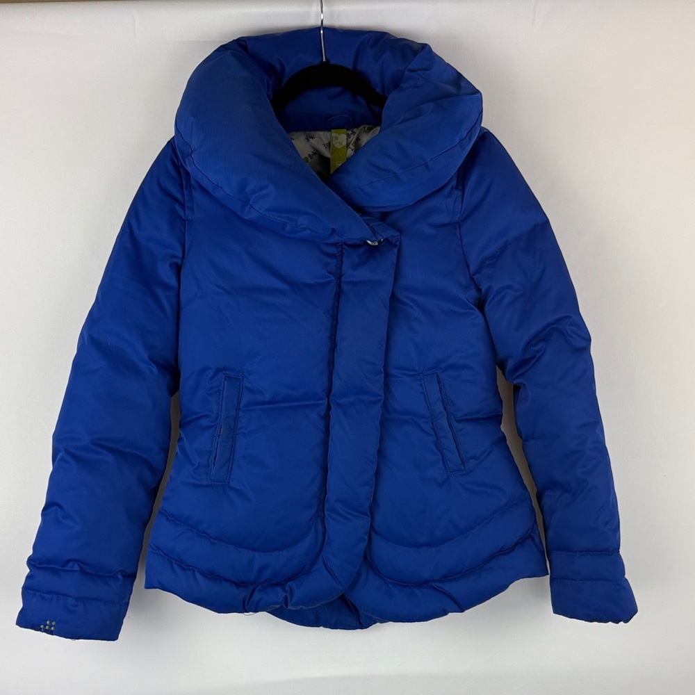 Soia & Kyo Blue Puffer Jacket Down & Feathers Royal Blue Size Medium